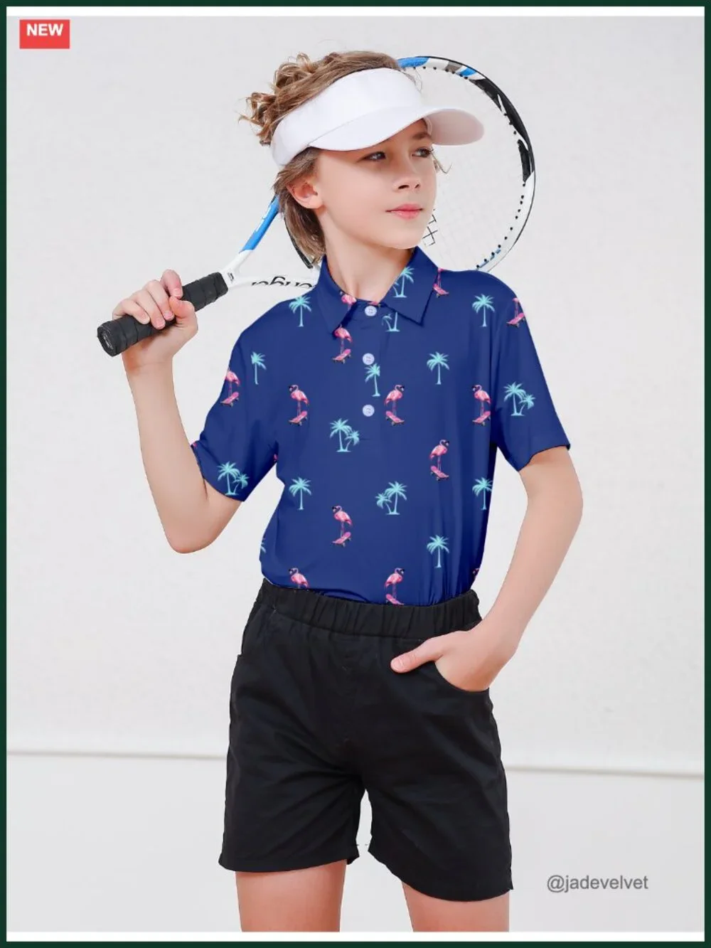 Boys Polo Shirt Short Sleeve Performance Golf Collared Top